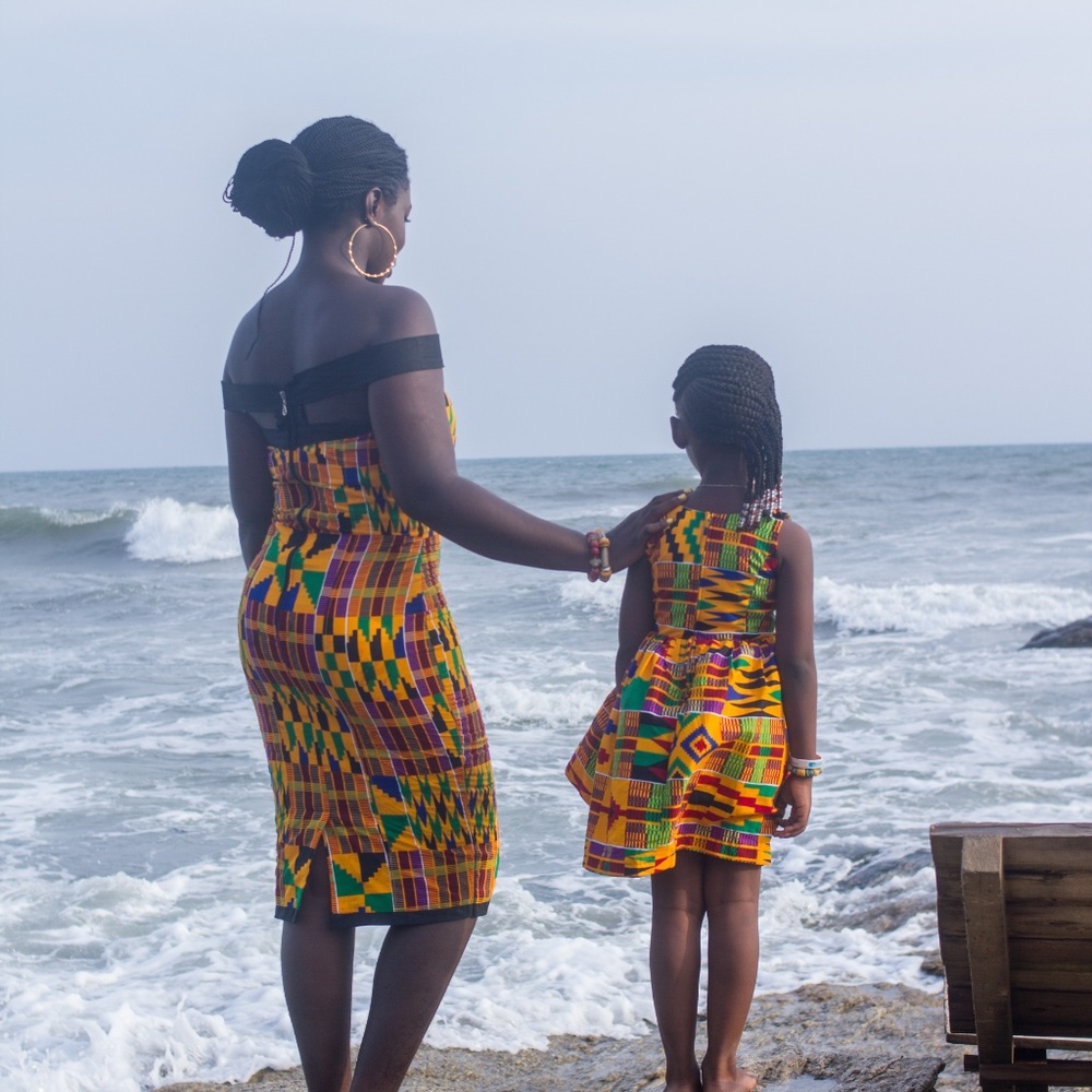 Matching Mom and Daughter Kente Dresses - Picture 7 of 8
